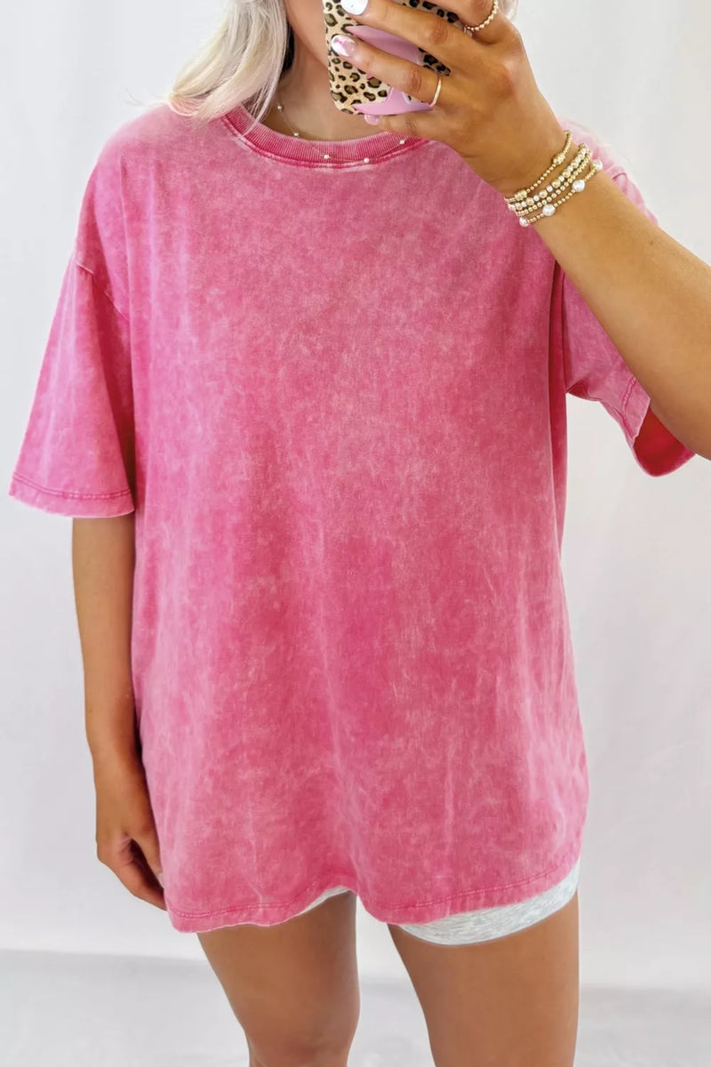 Mineral washed oversized tee front view