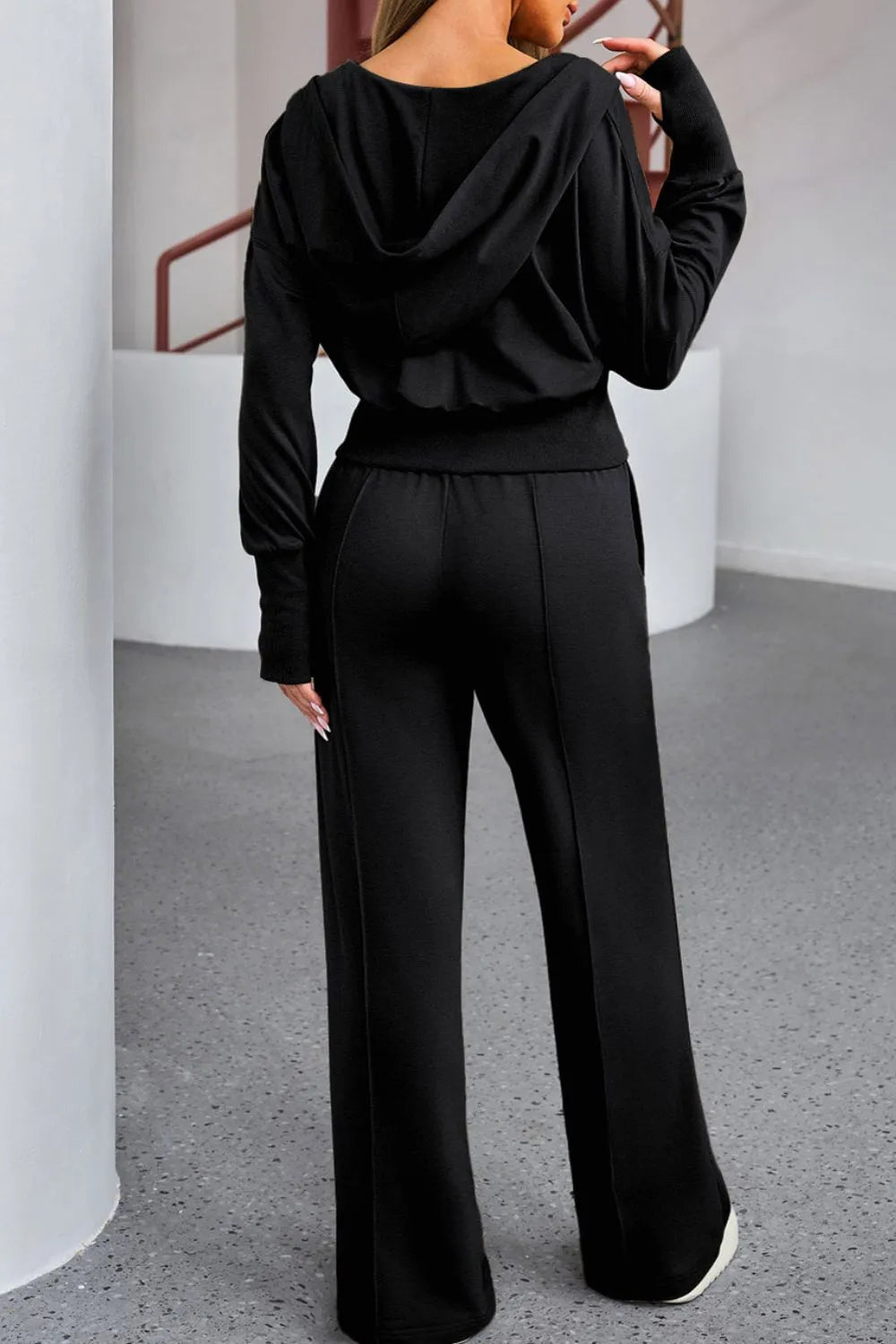 Zip-Up Hoodie and Pants Active Set - Fashorio