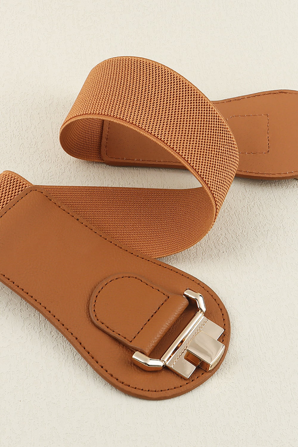 Alloy Buckle Elastic Belt - Fashorio