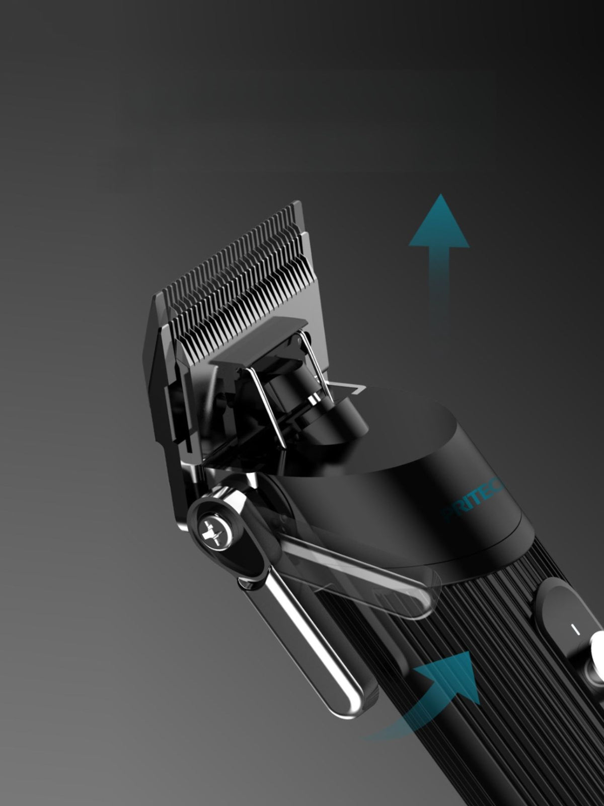 Hair clipper standing upright