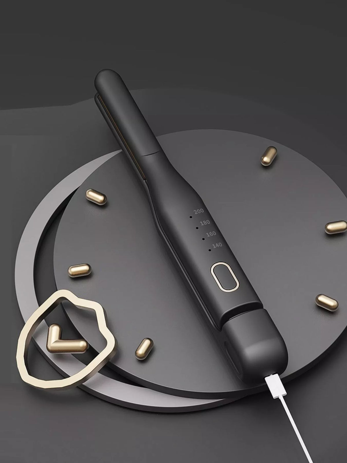 Straightener smoothing hair demonstration
