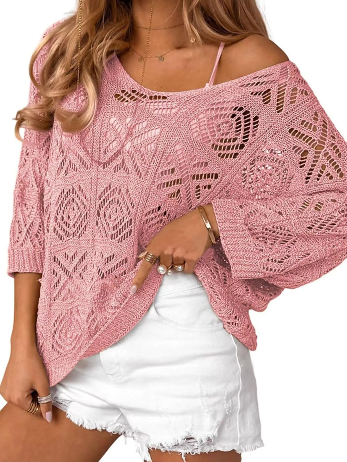 Crochet cover up in off white