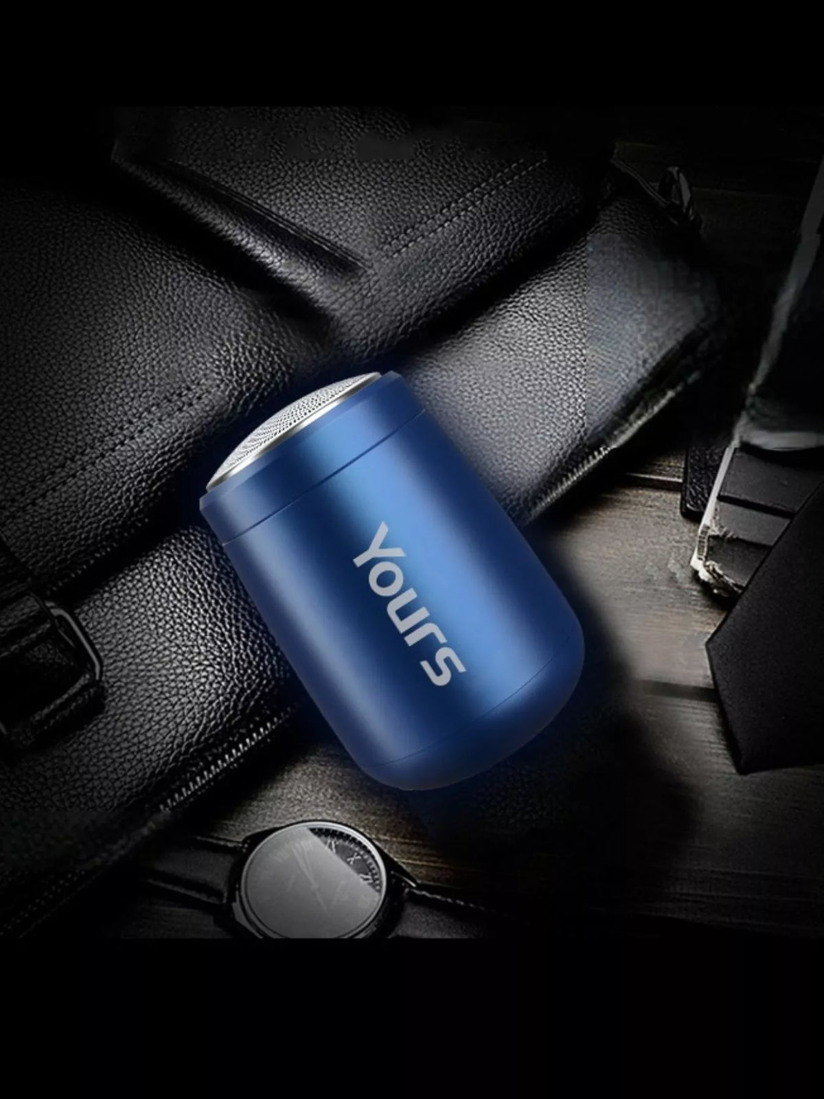 Electric shaver in royal blue