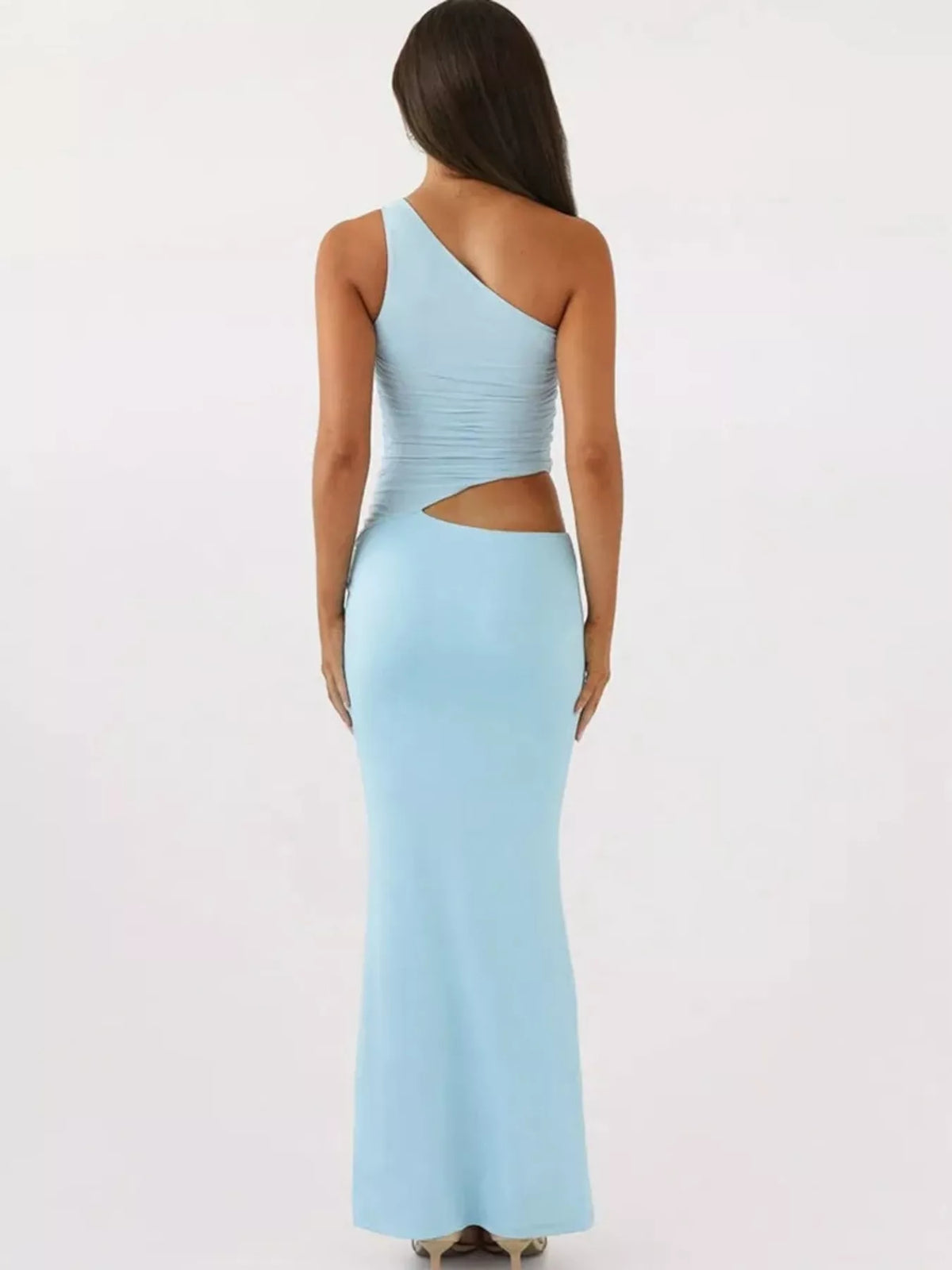 Dark blue maxi skirt set outfit