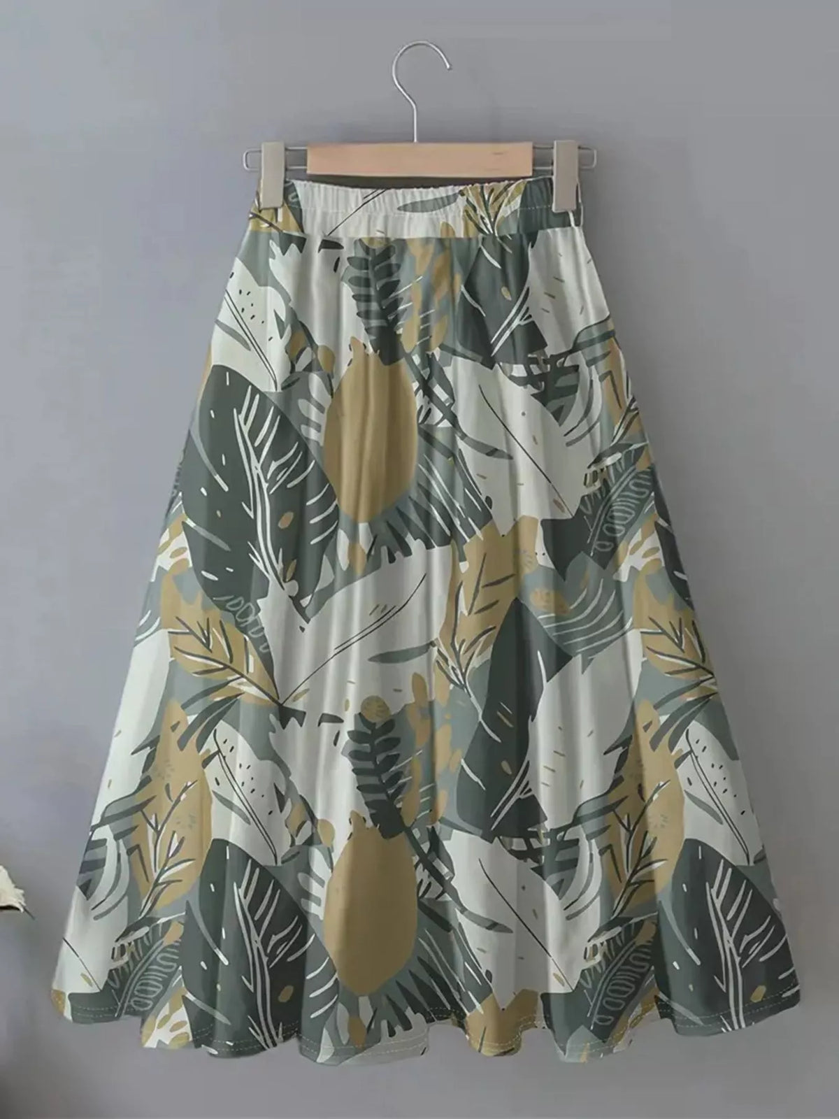 Dinosaur print skirt shown in an alternative colourway