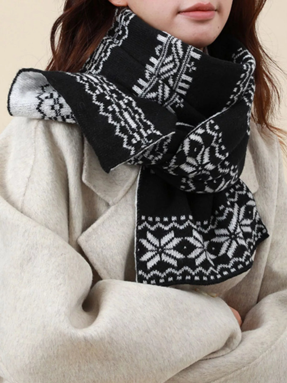 Christmas Snowflake Knit Scarf, view 17
