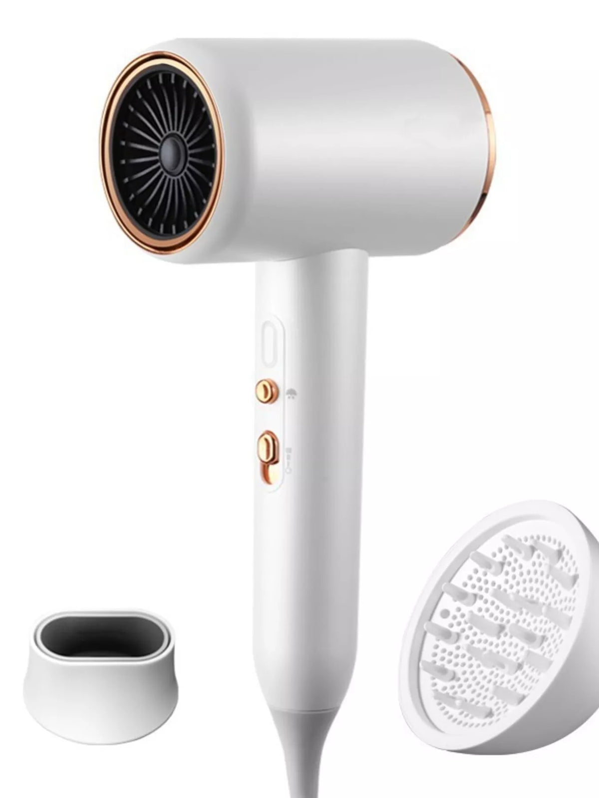 Household hair dryer front view