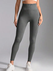 High Waist Active Leggings Gray - Fashorio