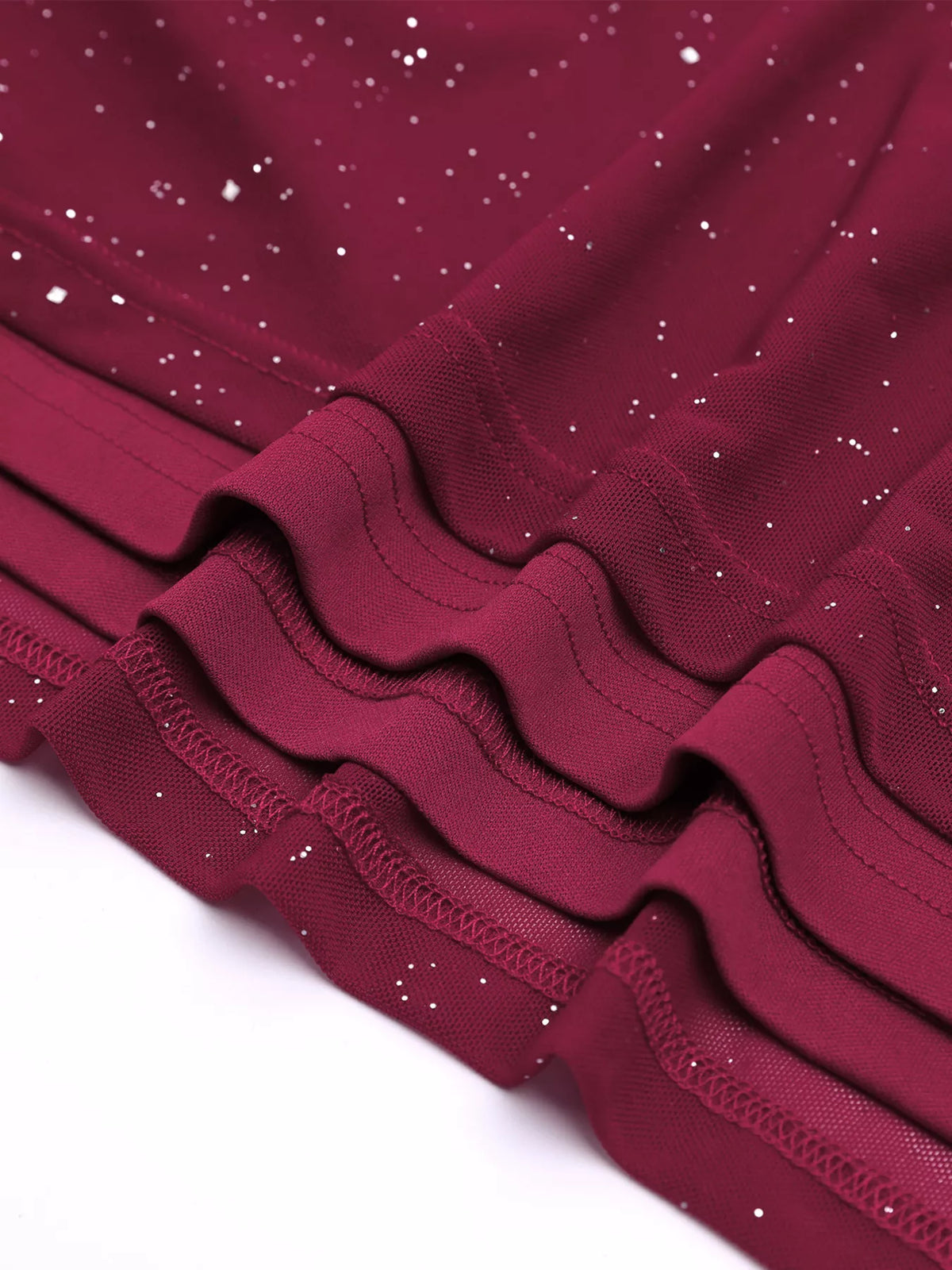 glitter off shoulder maxi dress detail view 28