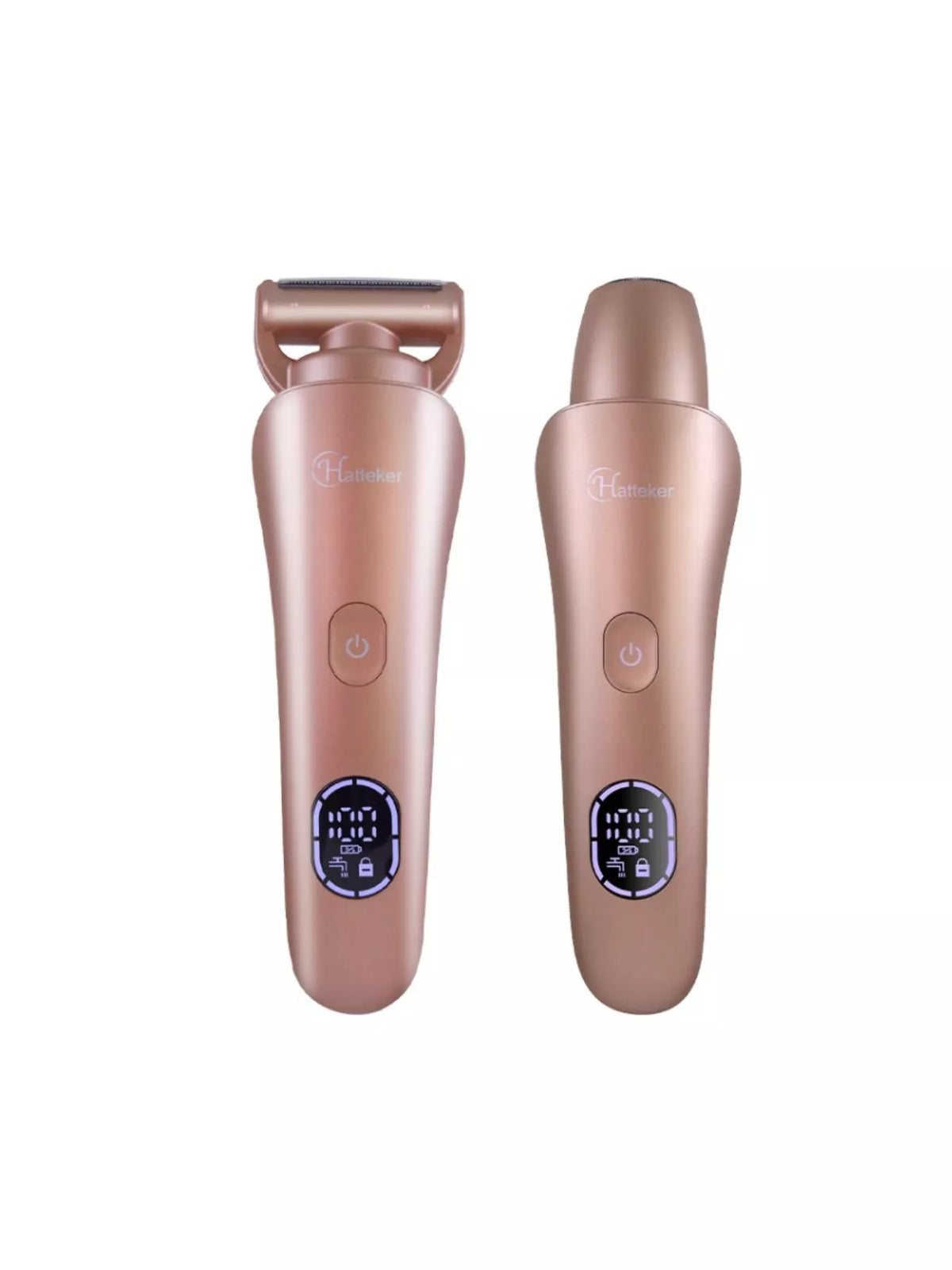 Epilator in use on leg