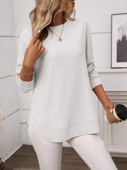 Long Sleeve Round Neck T-Shirt - Fashorio