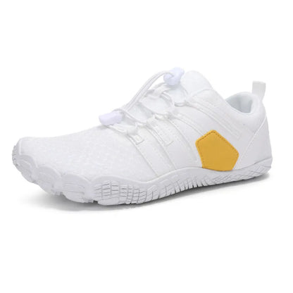 Elastic Lock Laces Mesh Breathable Athletic White - Fashorio