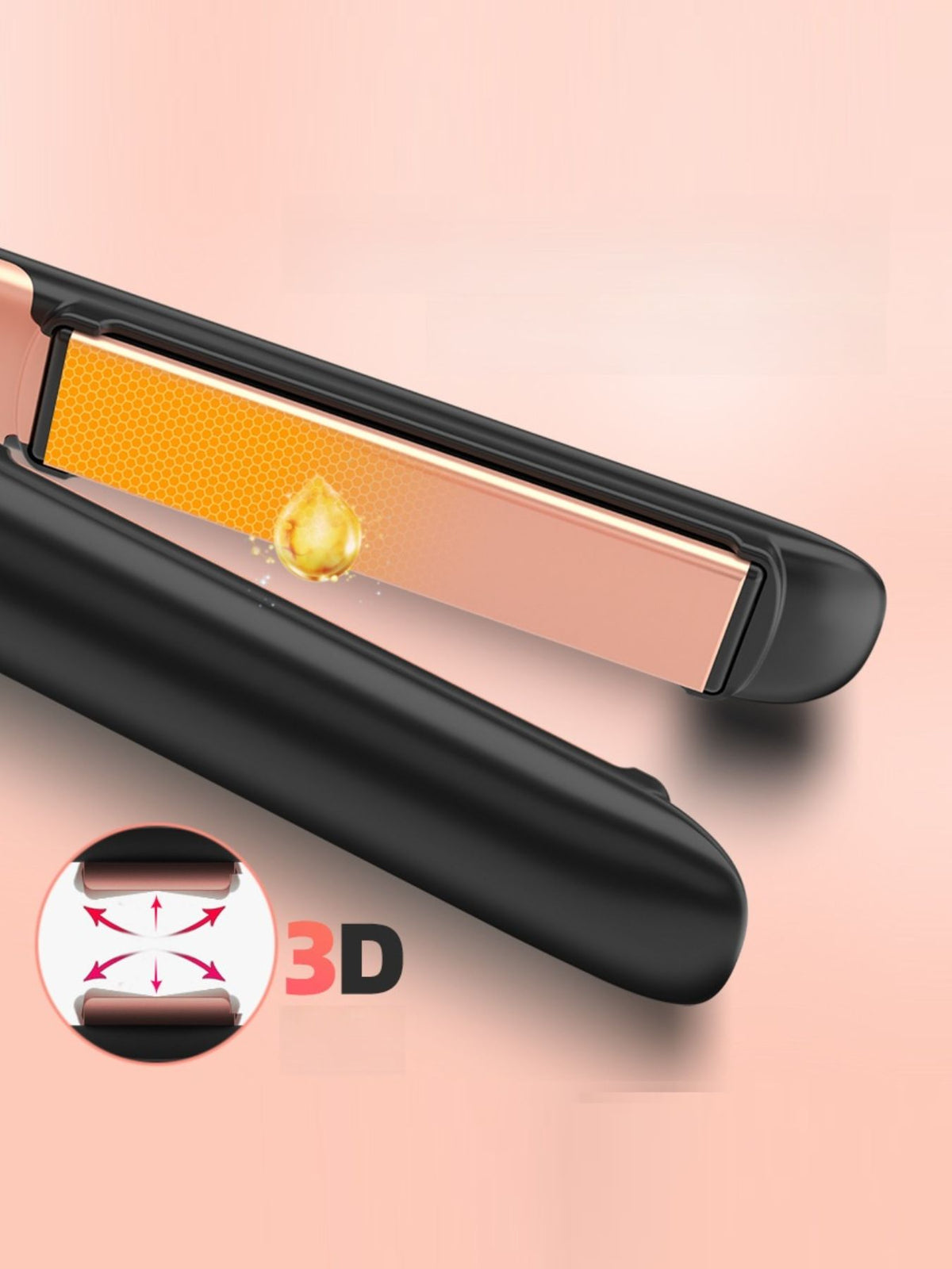 Professional hair straightener packaged
