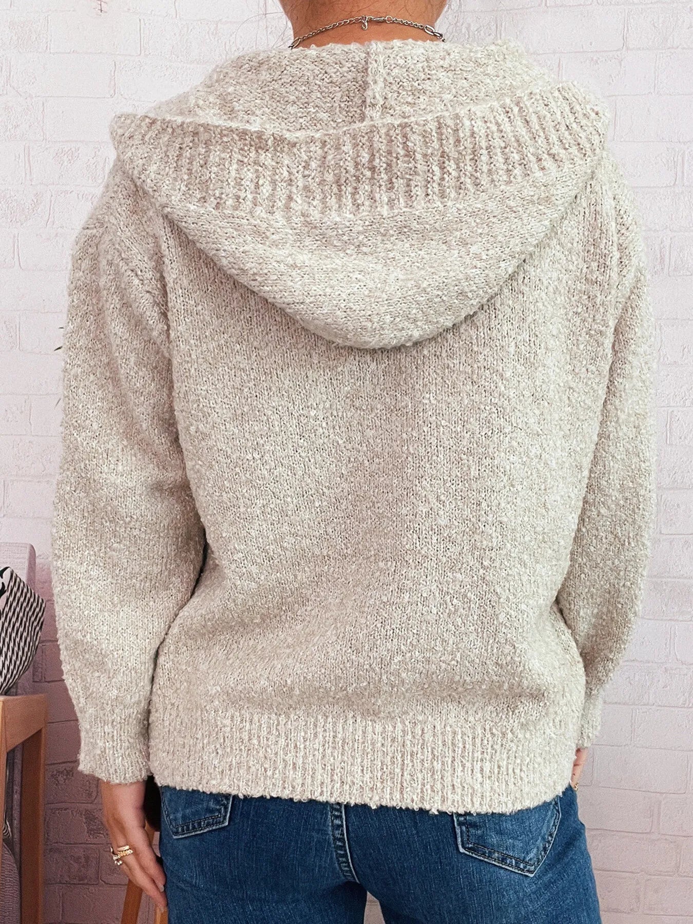 Cozy Button-Up Hooded Cardigan - Fashorio