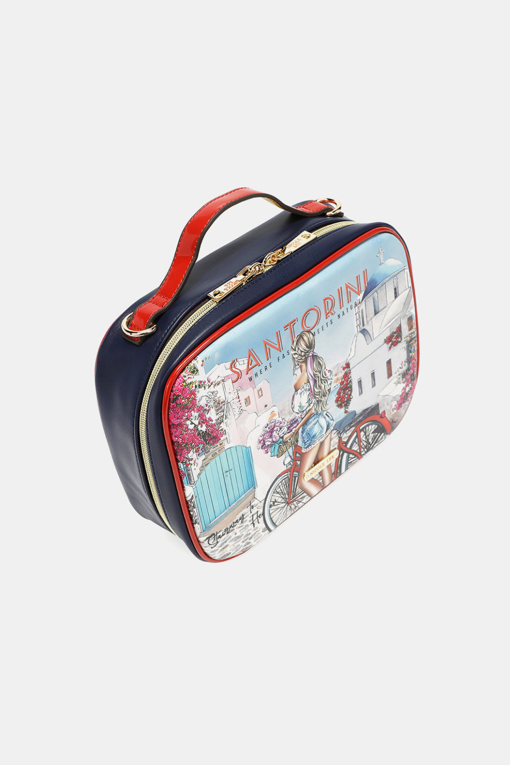 Nicole Lee USA Printed Handbag with Three Pouches - Fashorio
