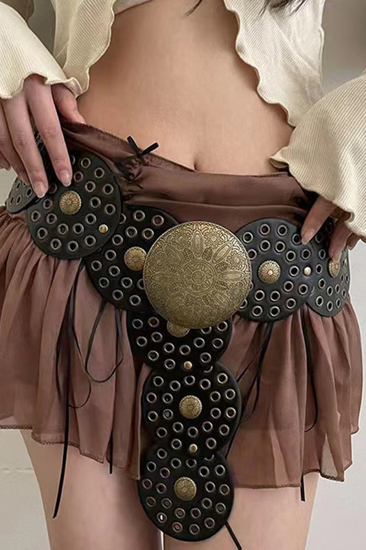 Zinc Alloy PU Disc Belt - Fashorio