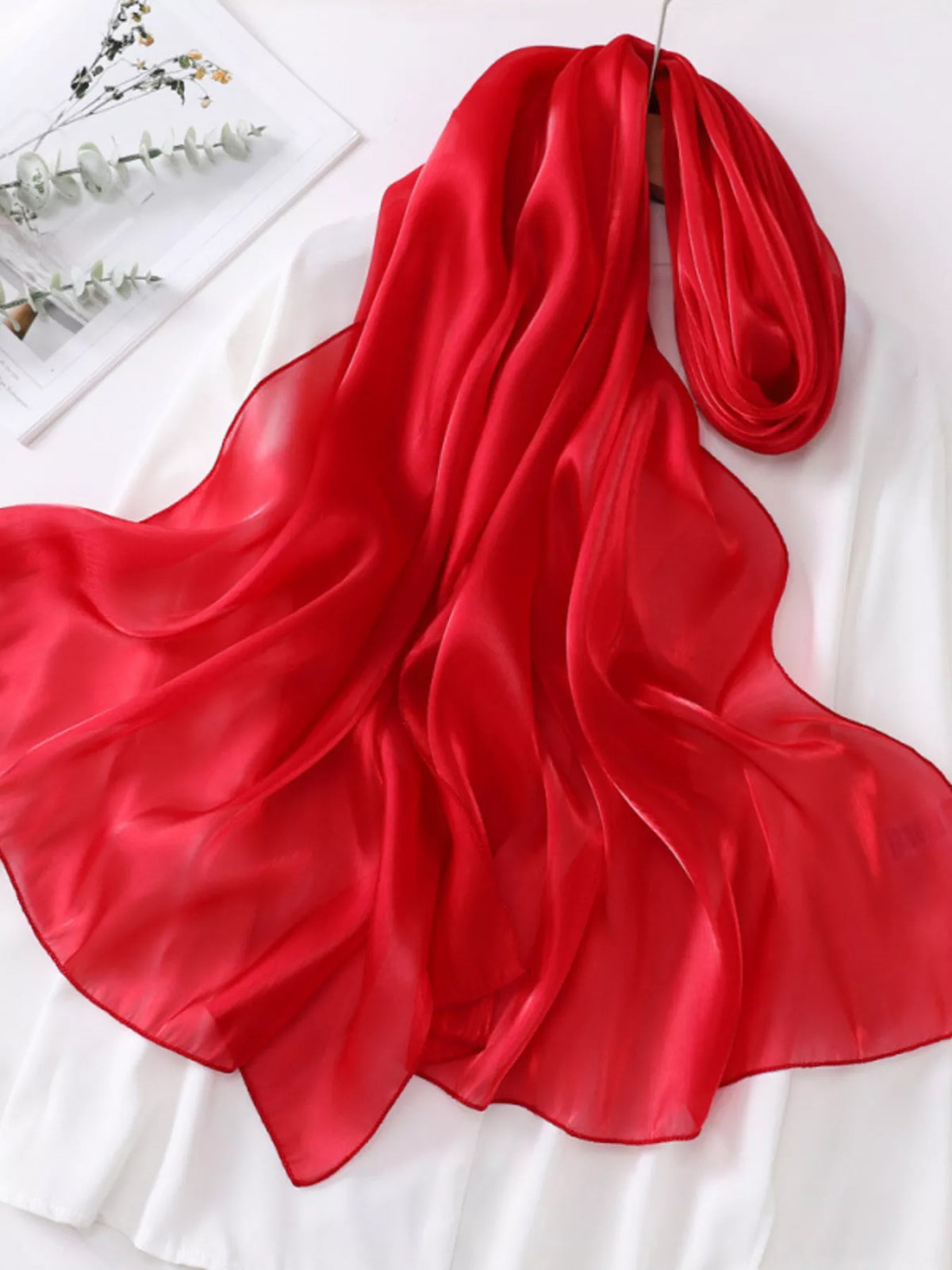 Solid color organza scarf color option three