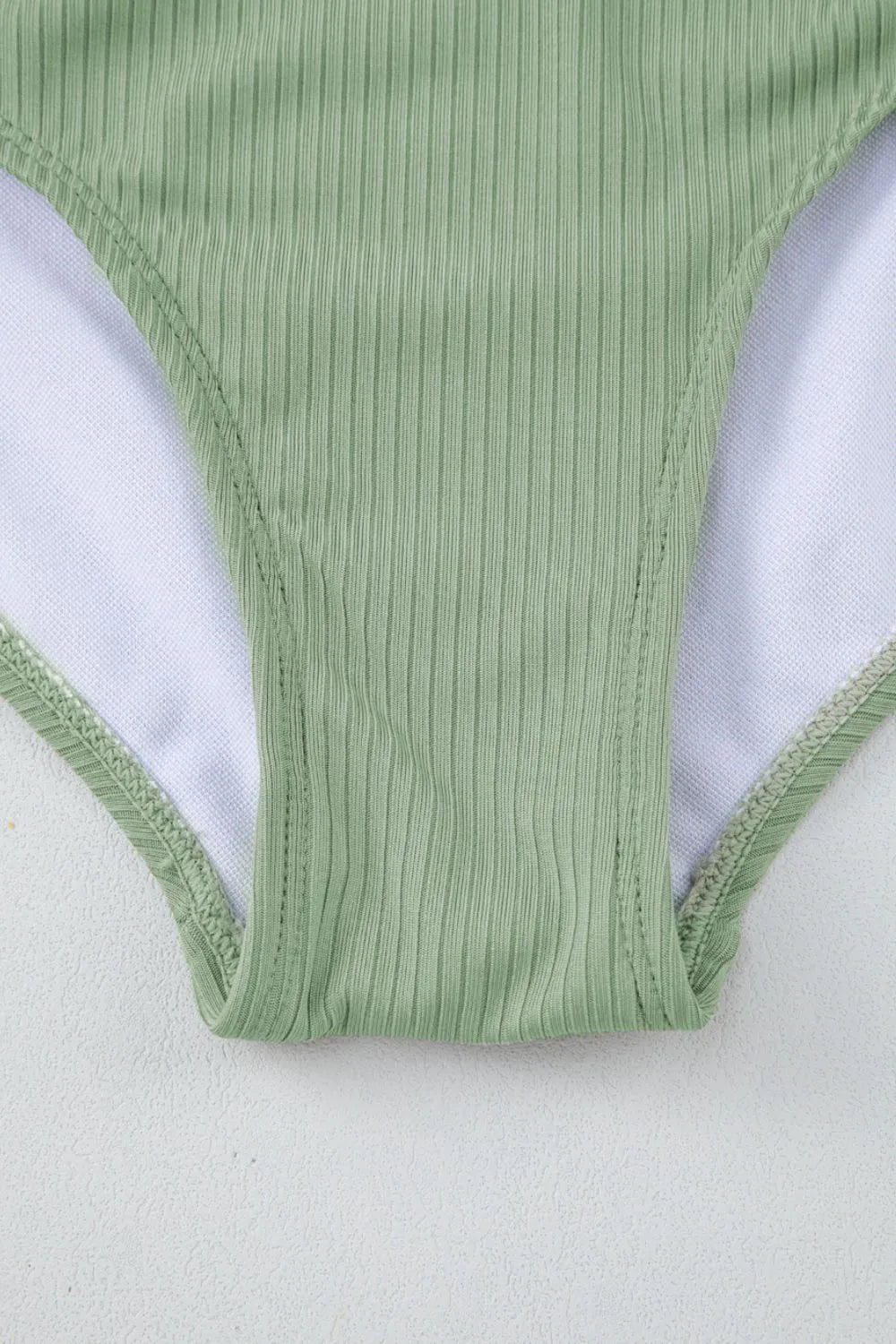 Ribbed Drawstring Sides Cutout One Piece Swimsuit - Fashorio
