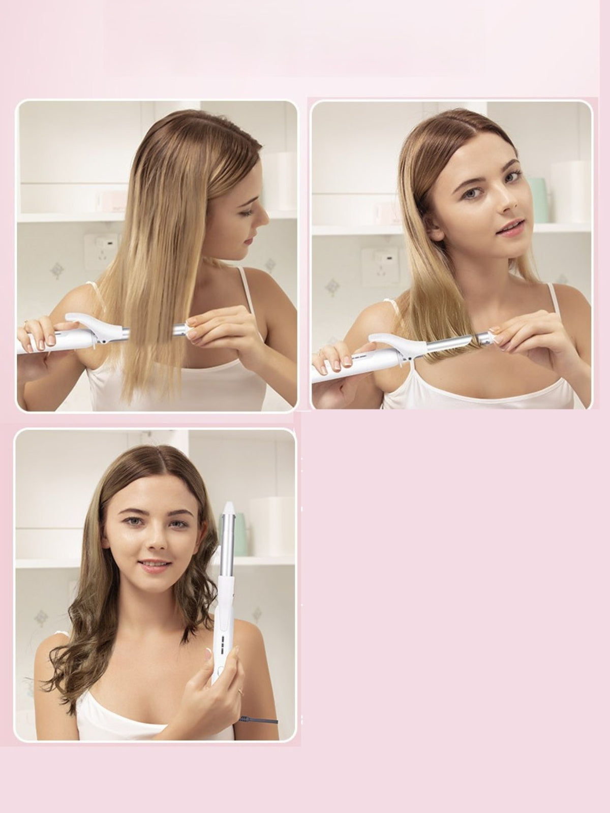 Curling iron temperature display