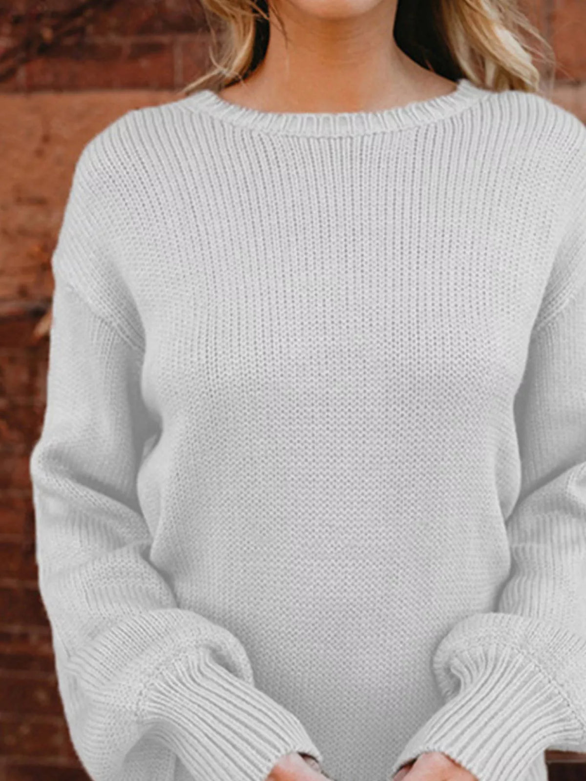 Tied Back Long Sleeve Sweater side view