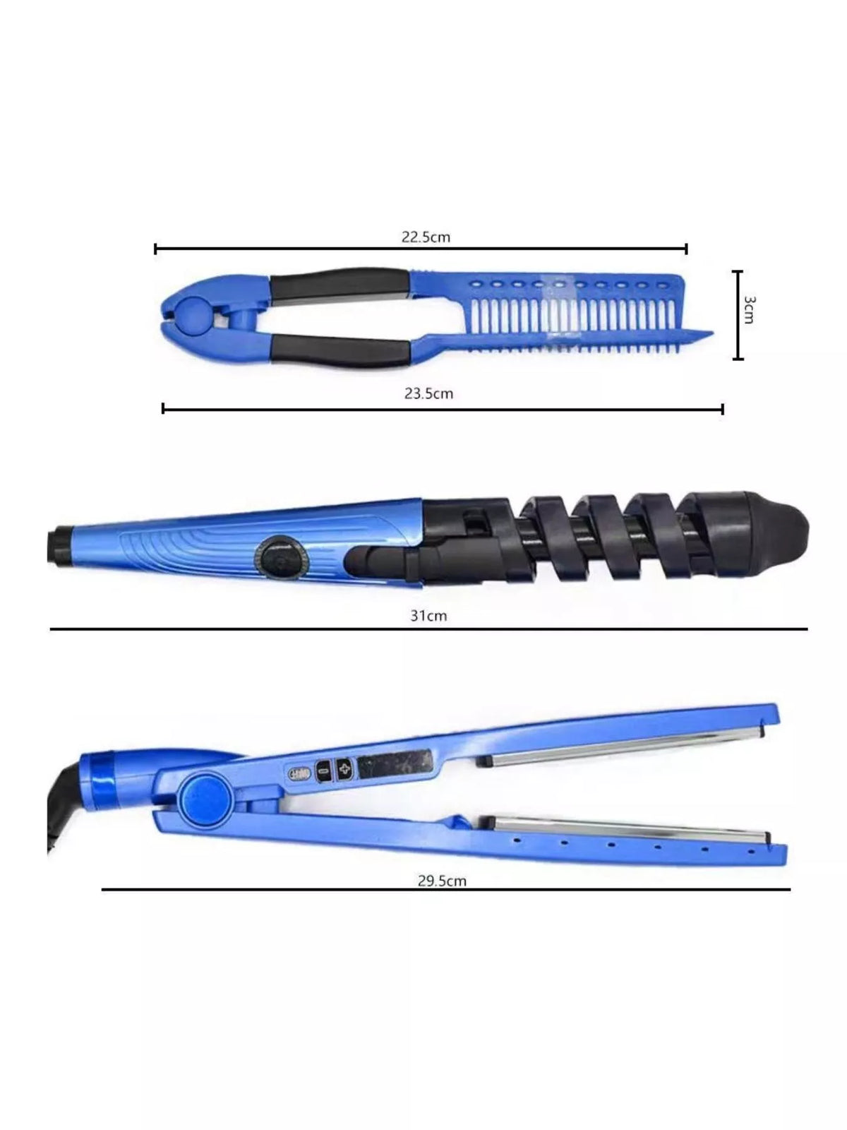 Curling iron with power cord