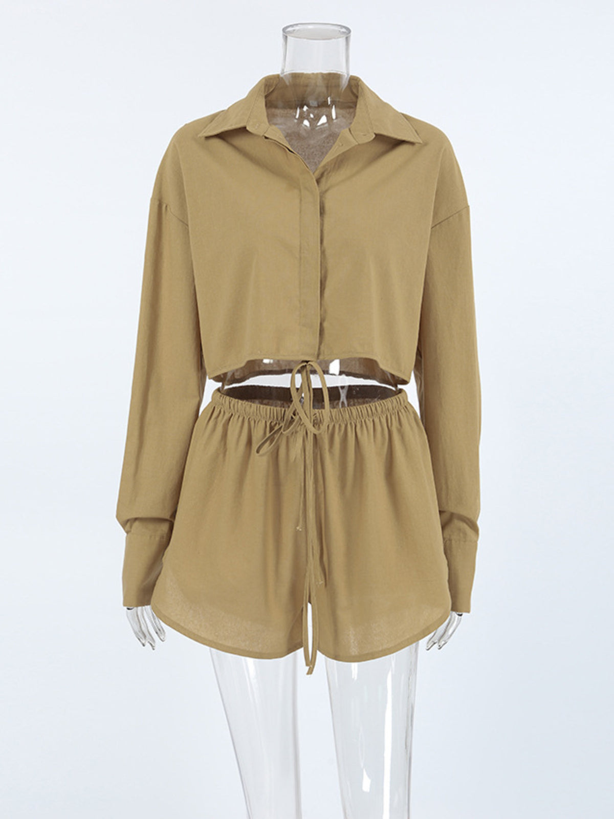 Long Sleeve Top and Shorts Set, view 9