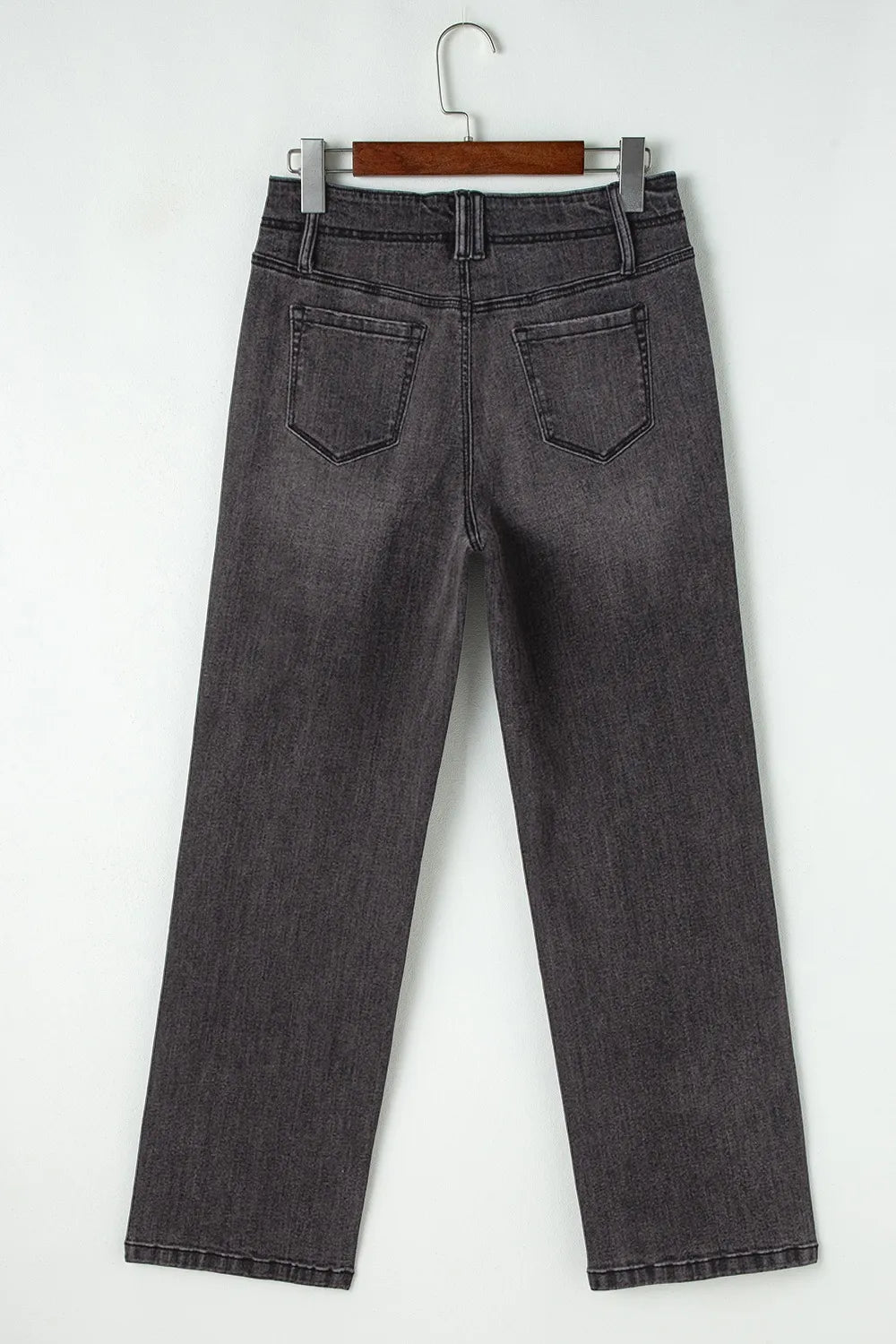 High Waisted Vintage Wash Wide Leg Jeans, view 7