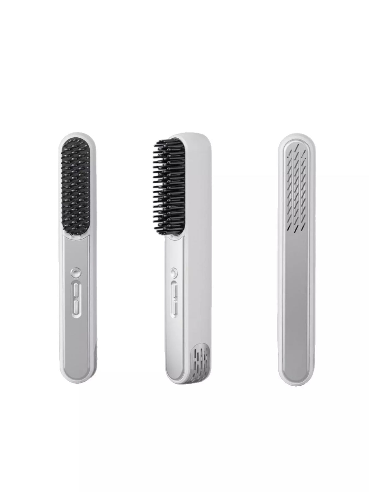 Portable heated straightening comb front view