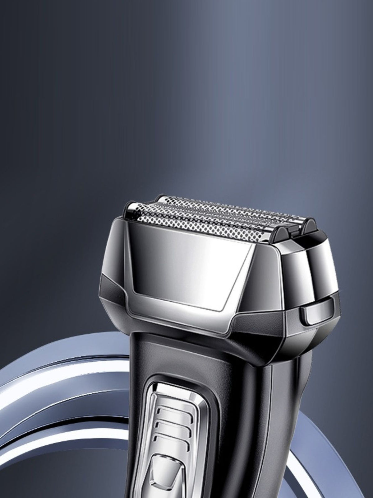 Electric shaver shaving head detail