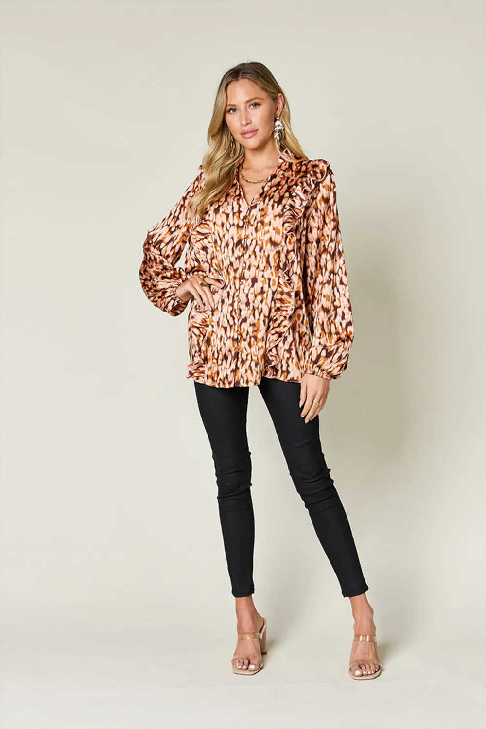 Balloon sleeve shirt back view