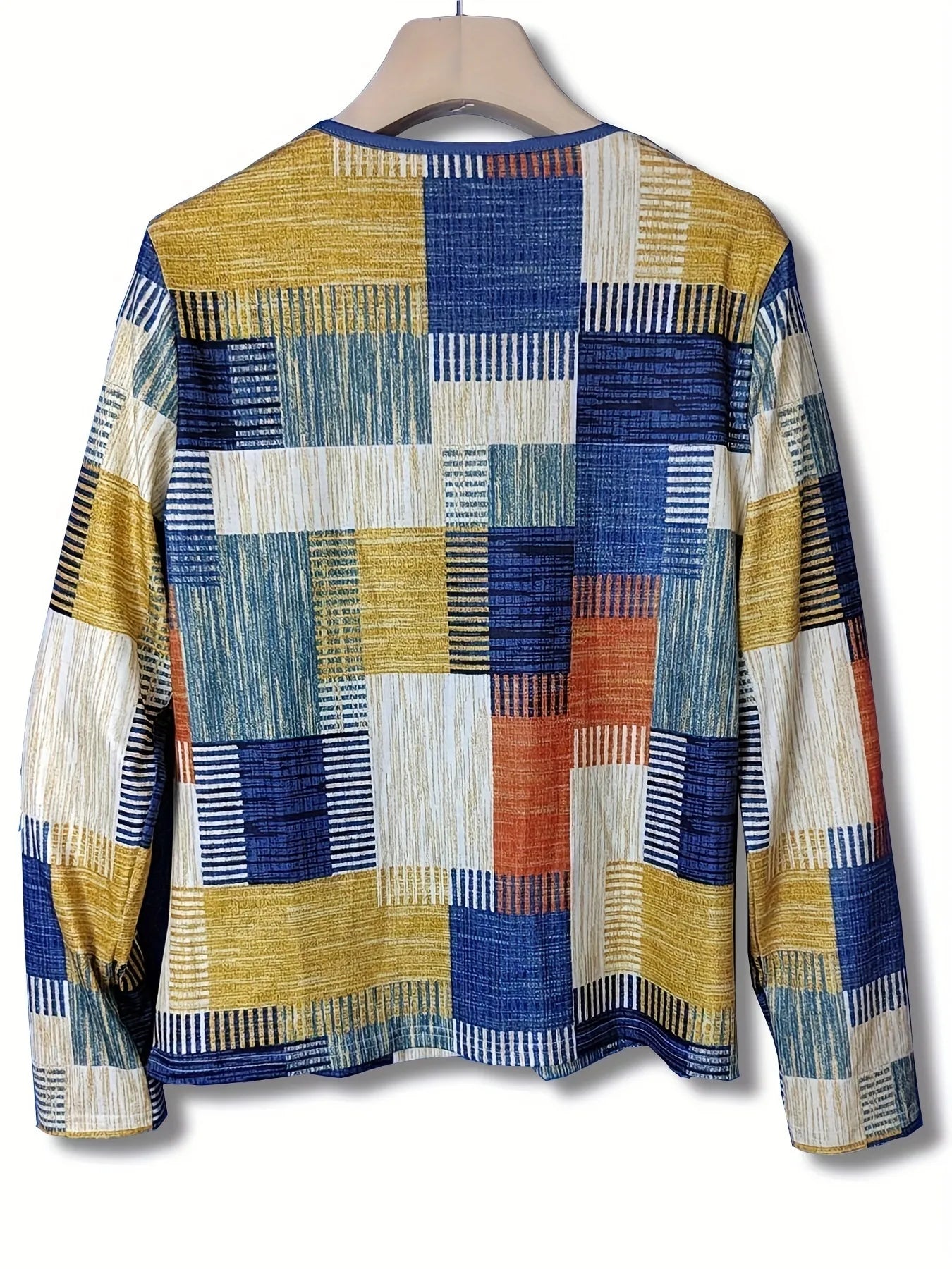 Color Block Zip Front Long Sleeve Top - Fashorio
