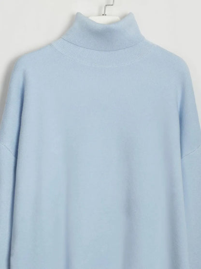 Turtleneck Long Sleeve Top and Drawstring Pants Sweater Set - Fashorio