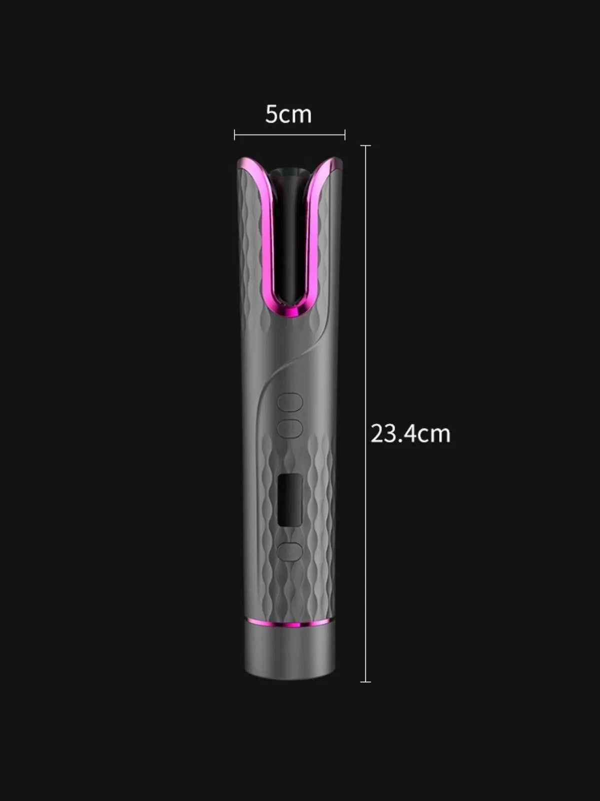 Rotating curling iron barrel close up