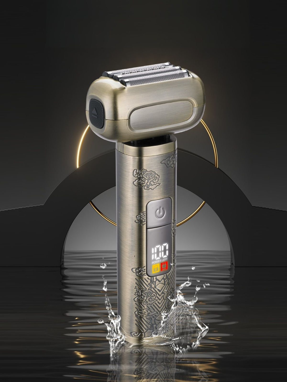 Portable electric shaver front view