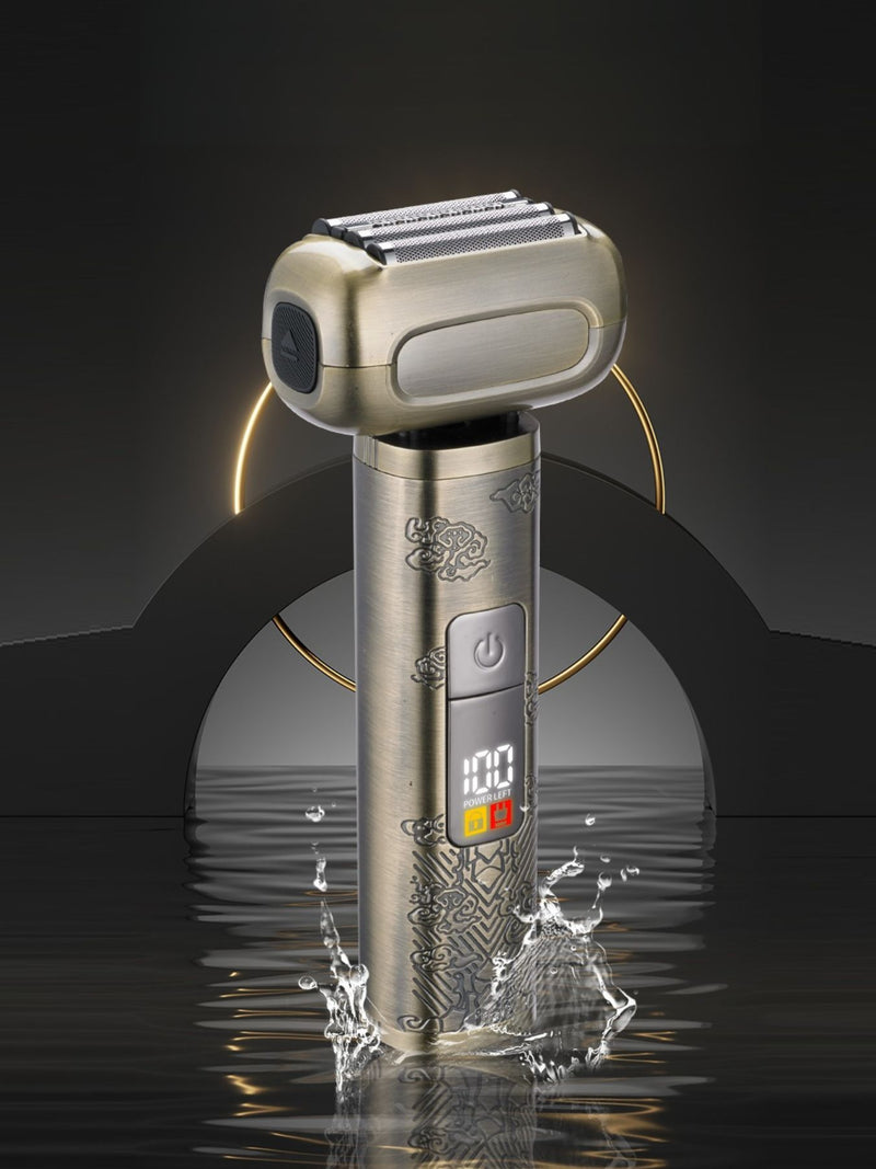 Portable electric shaver front view