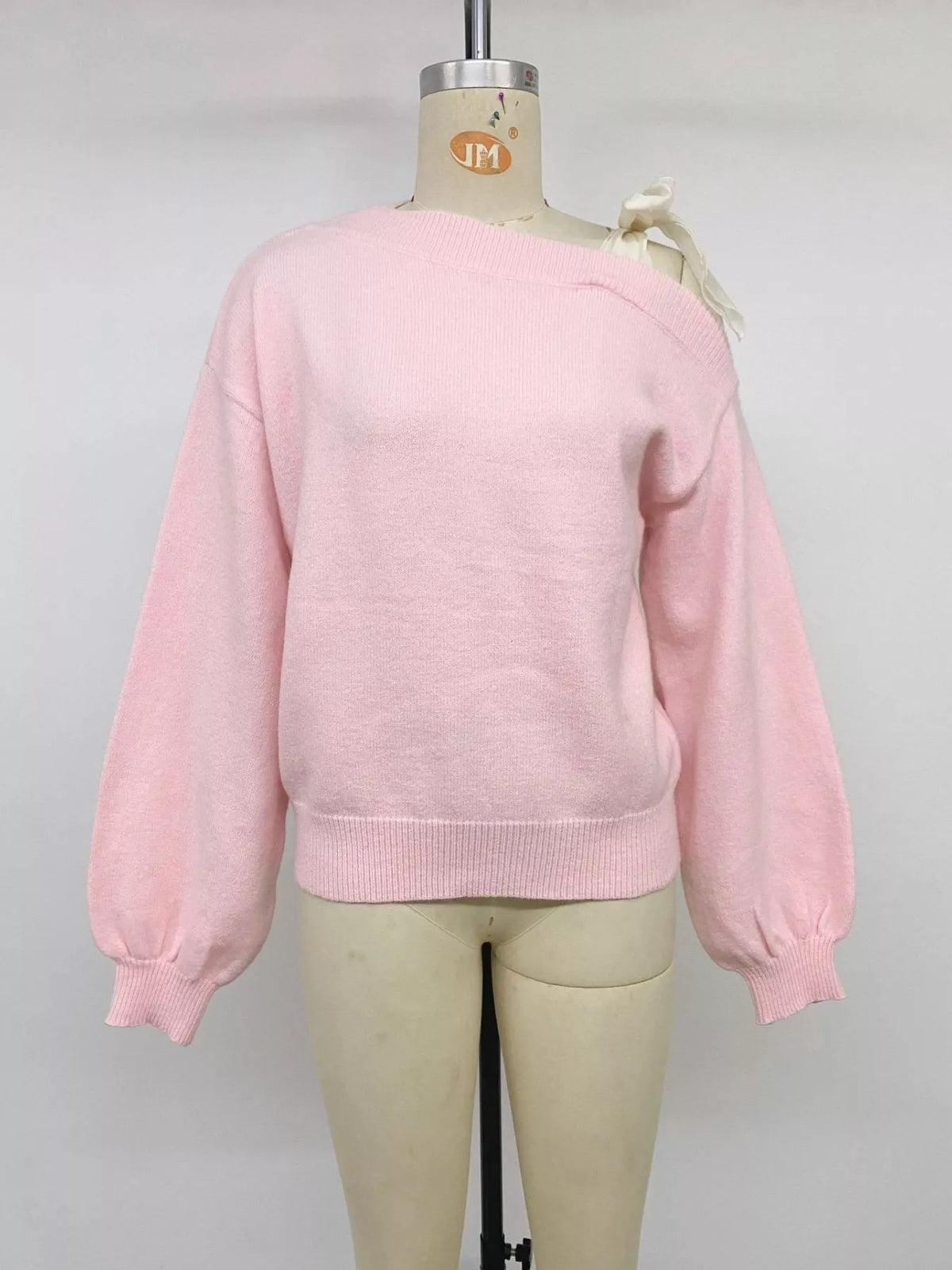 One Shoulder Bow Detail Sweater view 9