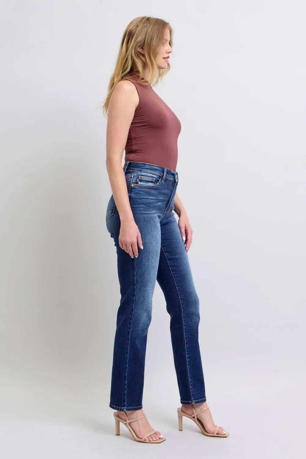 Judy Blue Full Size Washed Straight Leg Jeans with Pockets - Fashorio