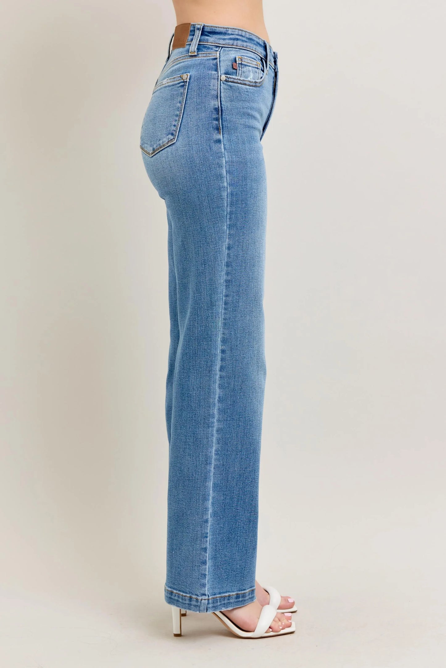 Judy Blue Full Size High Waist Straight Jeans Plus Size - Fashorio