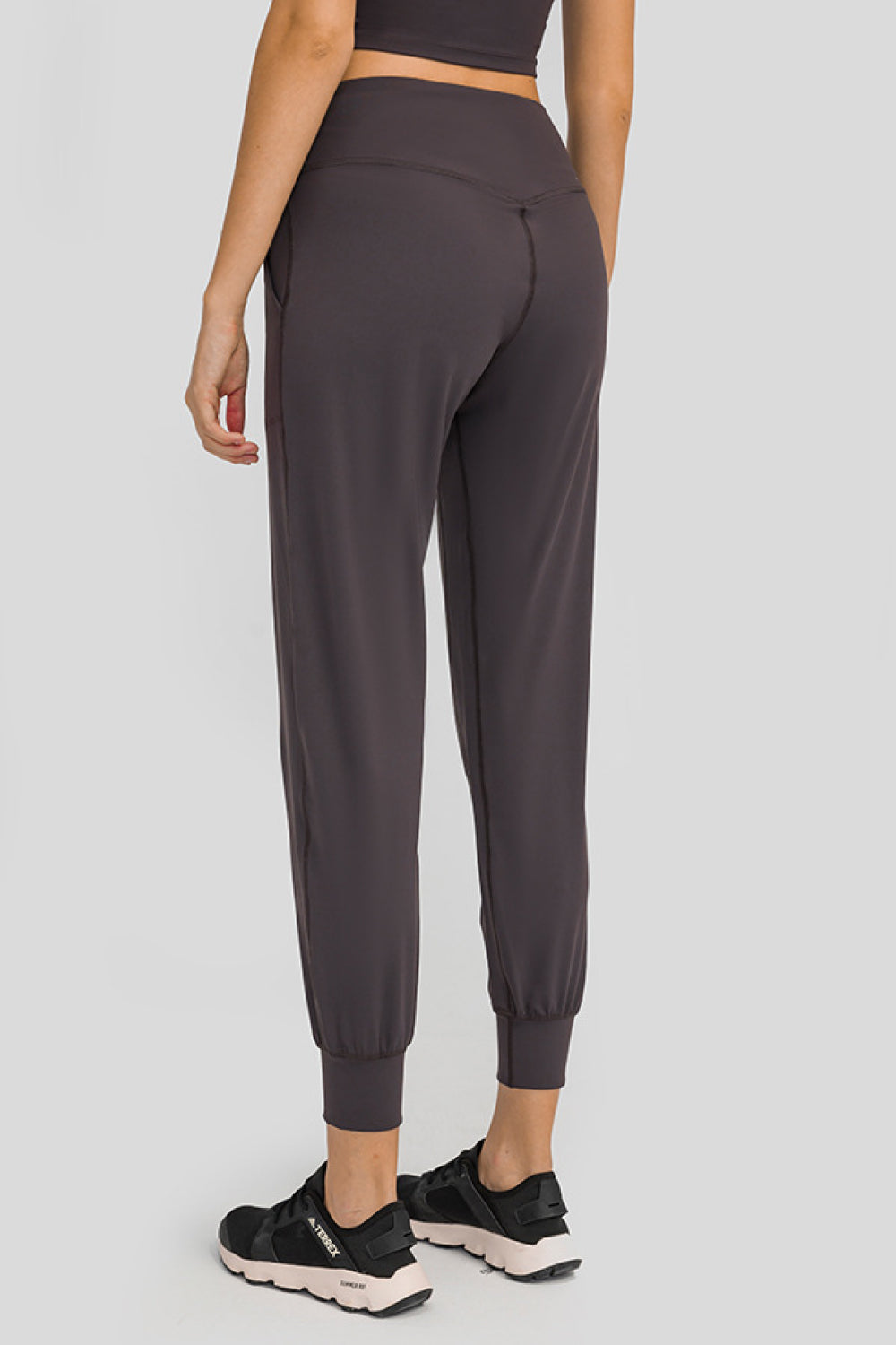 Tapered crop pants full length view