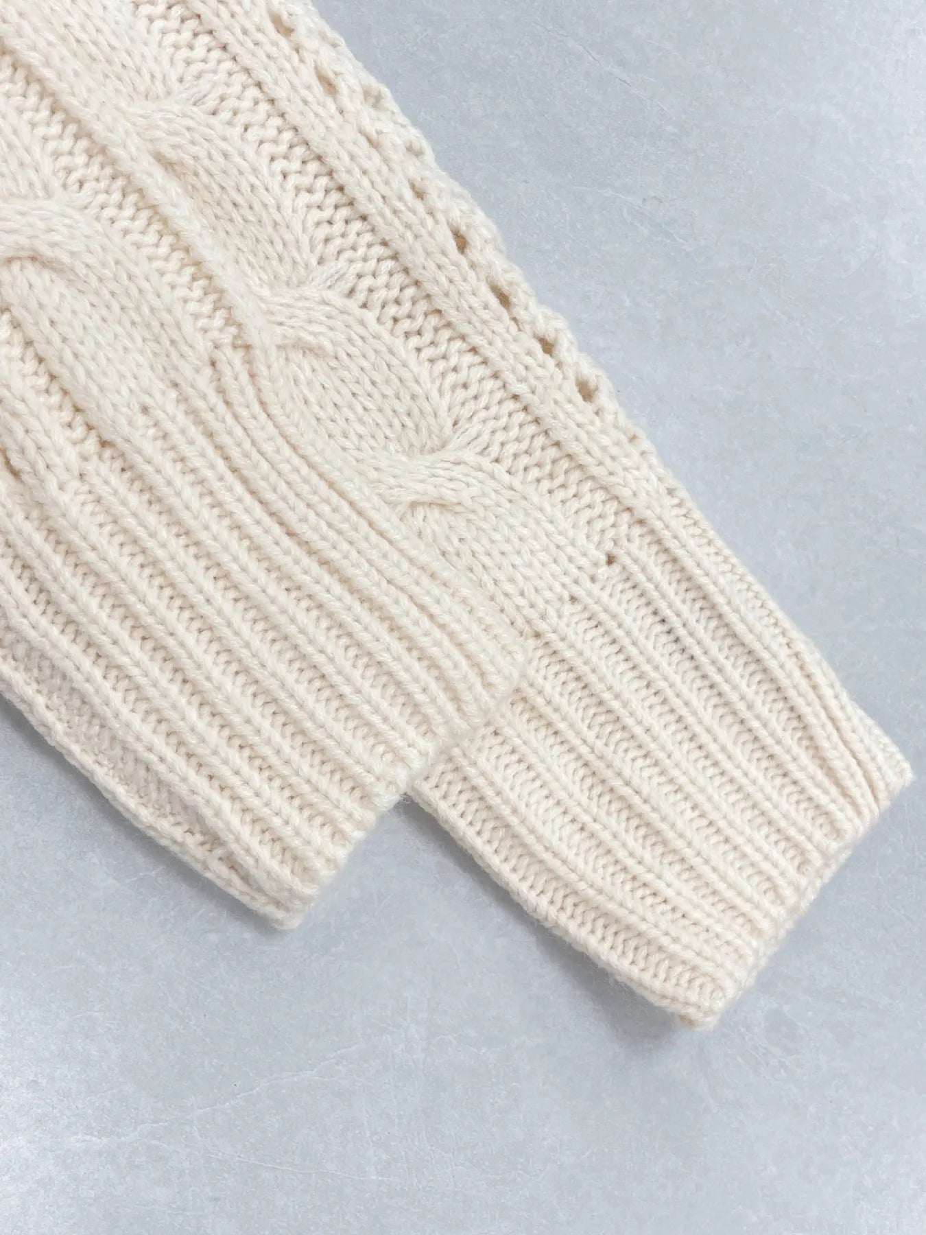 Cable Knit Belted Cardigan with Button Front - Fashorio