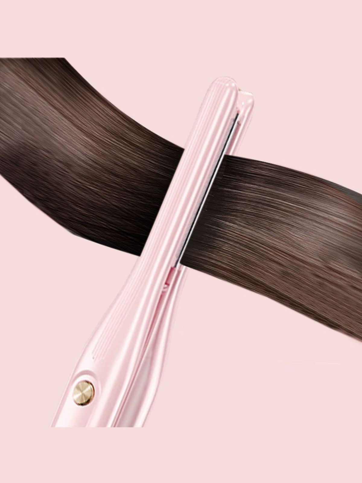 Hair straightener styling straight hair