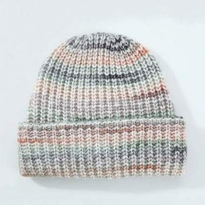 Thermal Contrast Knit Hat Gum Leaf One Size - Fashorio