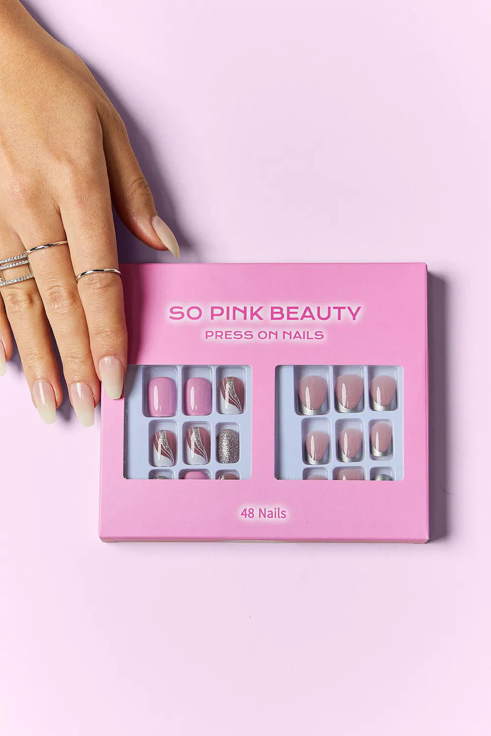 Manicure created with press on nails