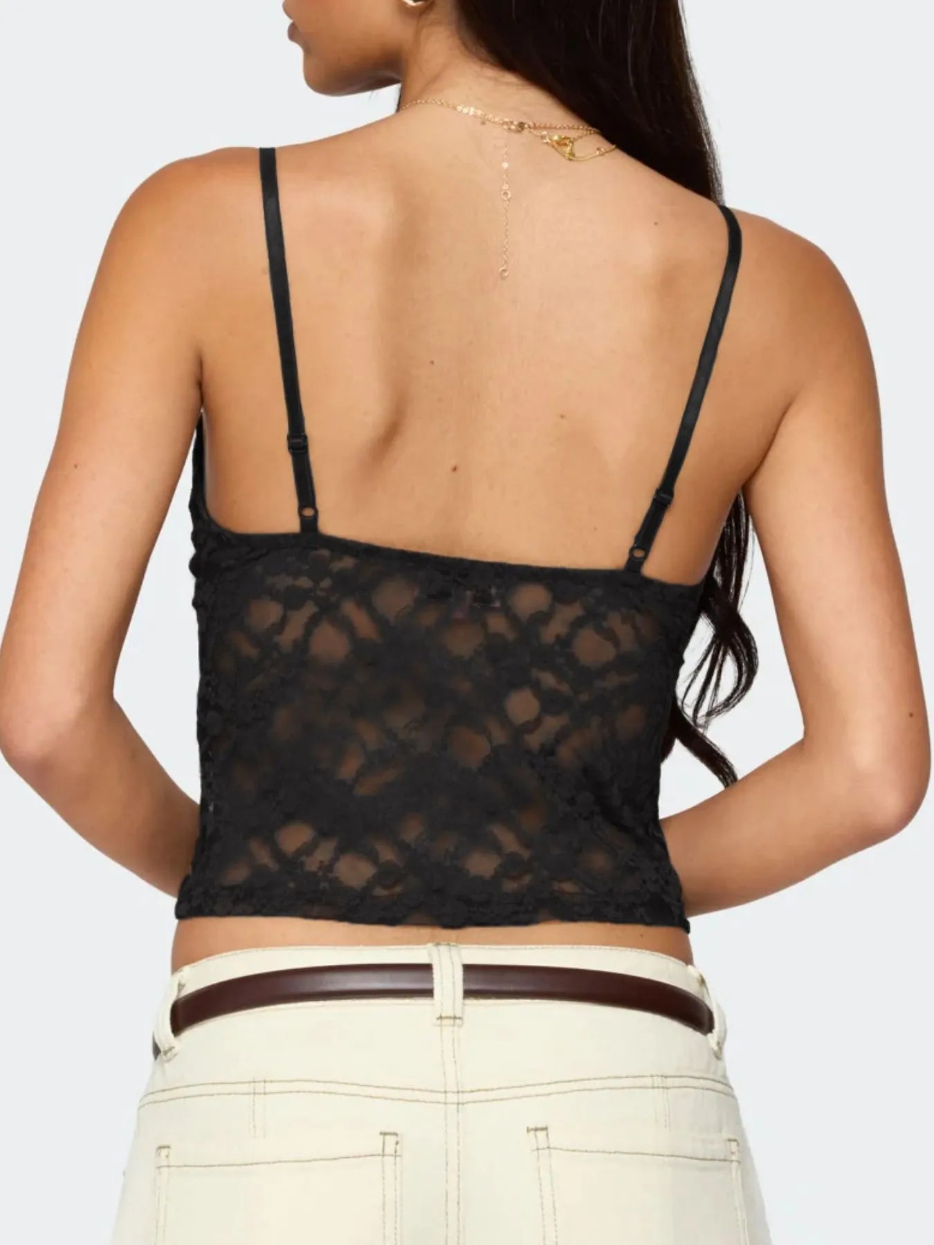 Adjustable Strap Lace Cami - Fashorio