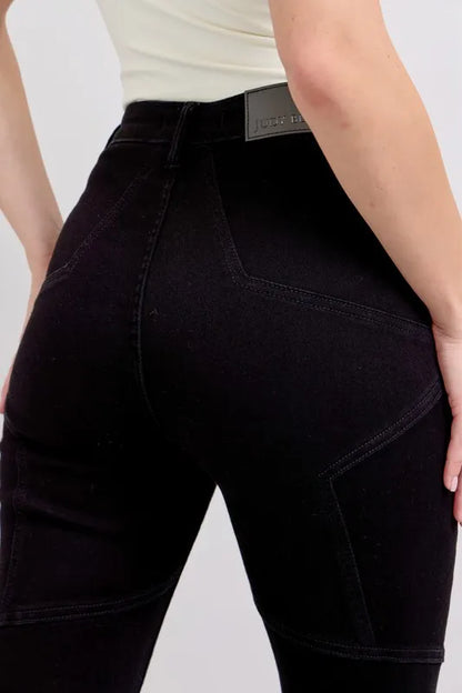 Judy Blue Full Size High Waist Star Seam Detail Flare Plus Size - Fashorio