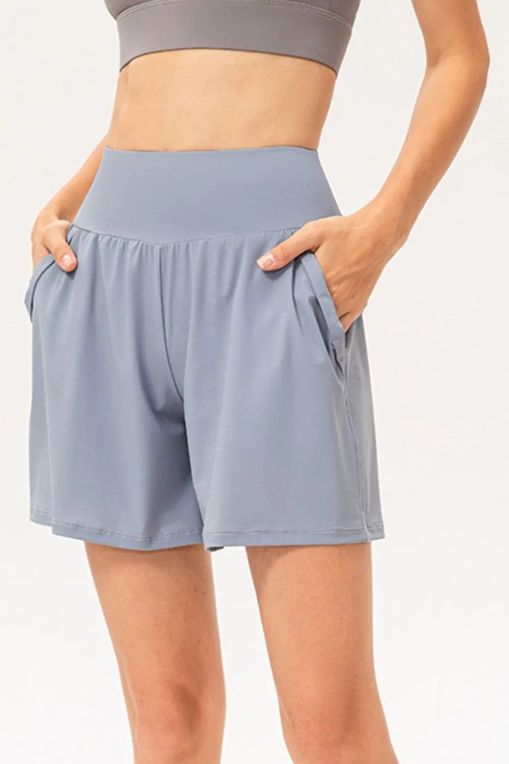 Workout shorts styled with active tank