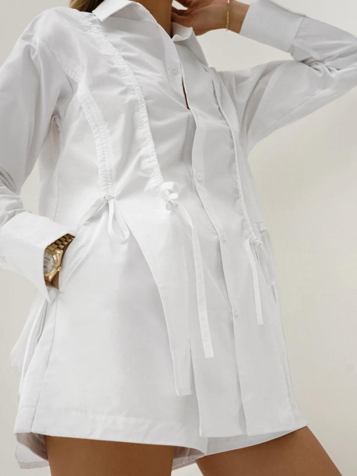 Button Up Shirt and Shorts Two Piece Set, view 10