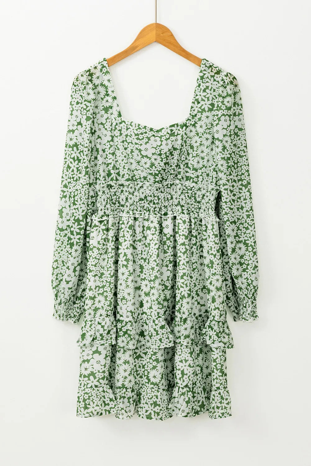 Floral long sleeve dress full length styling