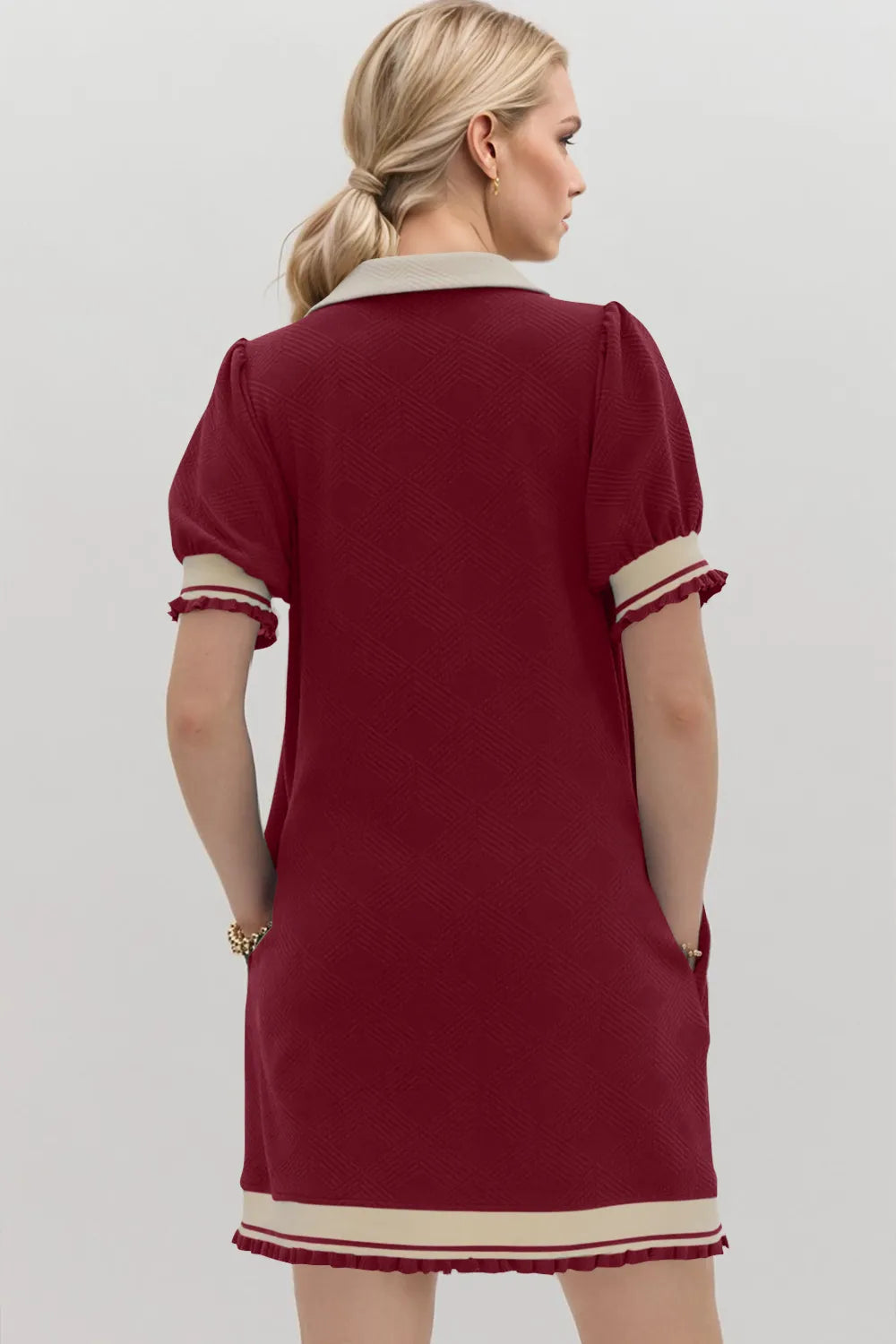 Preppy mini dress detail view
