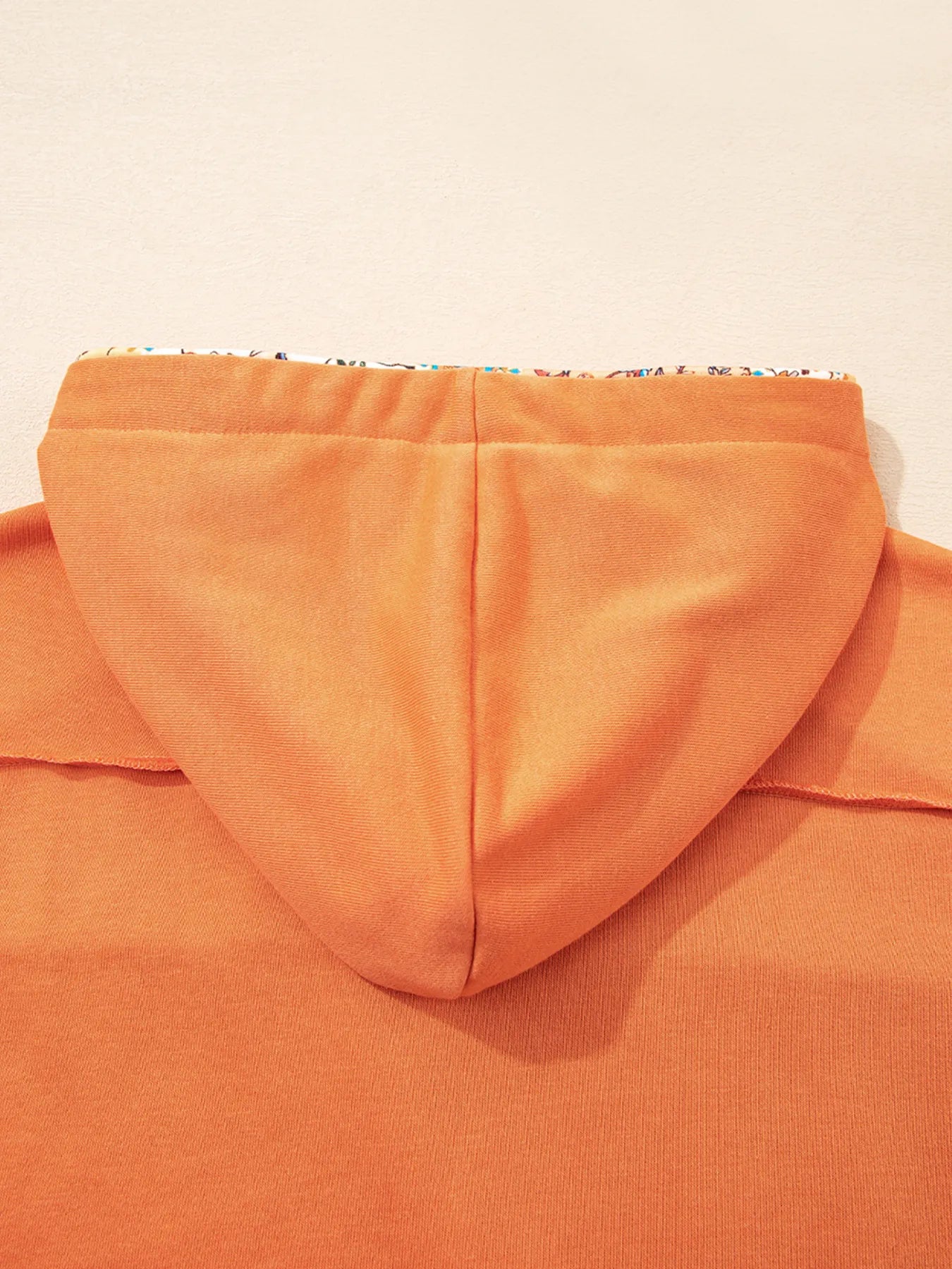 Floral Patchwork Hoodie with Drawstring - Fashorio